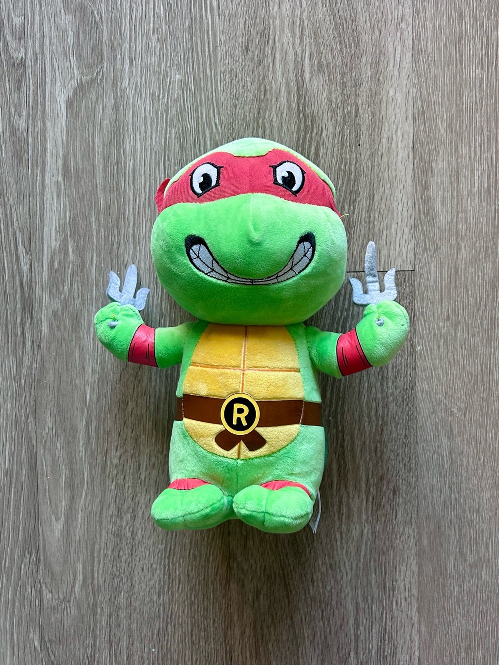 Ty Beanie Babies TMNT Raphael Ninja Turtle 9" Plush holding Sais